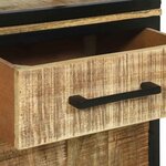 vidaXL Haut Armoire Marron 70 x 35 x 180 cm Bois de manguier massif