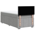 vidaXL Sommier à lattes de lit et matelas Gris clair 90x190 cm Tissu