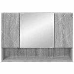 vidaXL Armoire Miroir Gris Sonoma 80 x 17 x 55 cm Bois d'ingénierie
