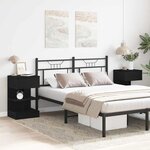 vidaXL Cabinet de chevet avec tiroir 2 Pièces Chêne noir 40 x 35 x 65 cm