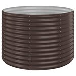 vidaXL Lit surélevé de jardin Acier enduit de poudre marron