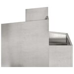 vidaXL Cache-pot de jardin Argent 60 x 60 x 50 cm Acier inoxydable