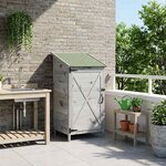 vidaXL Abri de jardin Gris 59 5 x 56 x 113 5 cm Bois d'ingénierie