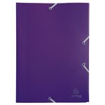 Chemise À Élastique 3 Rabats Polypropylène 4/10e Opaque Eco - A4 - Violet - X 30 - Exacompta