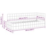 vidaXL Cadre de lit d'angle Bleu 80 cm x 200 cm Velours