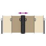 vidaXL Auvent latéral rétractable beige 100x600 cm