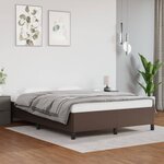 vidaXL Cadre de lit Marron 140x200 cm Similicuir
