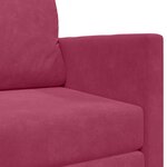 vidaXL Canapé-Lit Rouge bordeaux 124 x 204 x 61 cm Velours