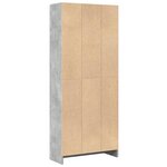 vidaXL Bibliothèque gris béton 60x24x143 cm bois d'ingénierie