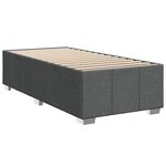 vidaXL Sommier à lattes de lit avec matelas Gris foncé 100x200cm Tissu
