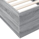 vidaXL Cadre de lit sans matelas sonoma gris 90x190 cm