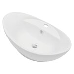 vidaXL Meuble de salle de bain en deux pièces Céramique Noir