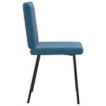 vidaXL Chaises à manger lot de 2 Bleu Velours