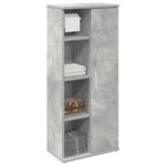 vidaXL Meuble de salle de bain avec porte-rouleau gris béton