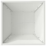 vidaXL Jardinière Bol De Jardin Blanche 40x40x15 cm En Acier