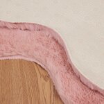 vidaXL Tapis en Fourrure Synthétique de Lapin Olite Rose 50 x 80 cm