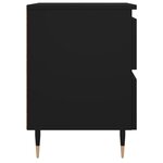 vidaXL Table de chevet Noir 40x35x50 cm Bois d’ingénierie