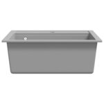 vidaXL Évier de cuisine en granit Bac unique Gris