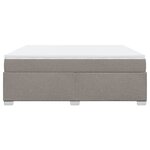 vidaXL Sommier à lattes de lit avec matelas Taupe 180x200 cm Tissu