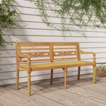 vidaXL Banc Batavia 150 cm Bois massif de teck
