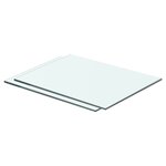 vidaXL Panneaux d'étagère 2 Pièces Verre Transparent 40 x 25 cm