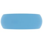 vidaXL Lavabo rond de luxe Bleu clair mat 40x15 cm Céramique