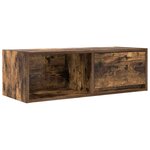 vidaXL Meuble TV chêne fumé 80x31x25 5 cm bois d'ingénierie