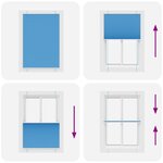 vidaXL Store plissé bleu 90x100 cm largeur du tissu 89 4 cm polyester