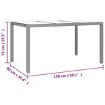 vidaXL Ensemble à manger de jardin et coussins 7 Pièces beige poly rotin