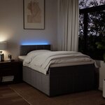 vidaXL Sommier à lattes de lit avec matelas taupe 120x190 cm tissu
