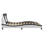 vidaXL Cadre de lit Viana avec LED sans matelas blanc et noir 180x200 cm