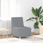 vidaXL Unité de Sofa Modulaire Sans Accoudoirs 2 Pièces Gris clair