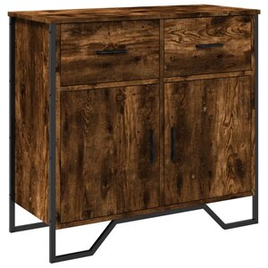 vidaXL Buffet chêne fumé 79 5x35 5x74 5 cm bois d'ingénierie