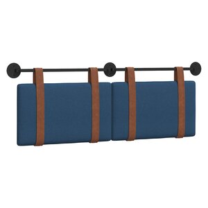vidaXL Tête de lit suspendue Bleu PU antique