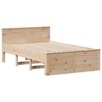 vidaXL Cadre de lit sans matelas avec tête de lit 135x190 cm bois pin