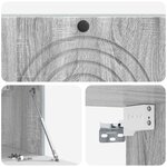 vidaXL Meuble TV mural Sonoma gris 98 x 31 x 30 cm Bois d'ingénierie