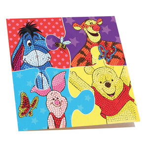 Carte à diamanter disney 18 cm winnie l'ourson