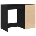 vidaXL Bureau avec porte Chêne noir 100 x 49 x 75 cm Bois d'ingénierie