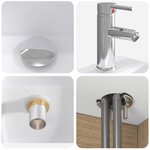 vidaXL Vanité de lavabo mural Chêne artisanal 49 5 x 41 x 63 cm