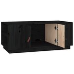 vidaXL Table basse Noir 100x50x41 cm Bois massif de pin