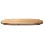 vidaXL Dessus de table 100x50x4 cm bois de chêne massif ovale