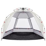 vidaXL Tente de plage 2 personnes gris libération rapide imperméable