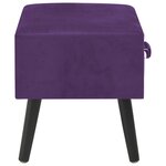 vidaXL Tables de chevet 2 Pièces Violet foncé 40x35x40 cm Velours
