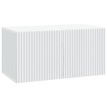 vidaXL Meuble TV mural Blanc 59 5 x 31 x 30 cm Bois d'ingénierie