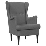 vidaXL Fauteuil Gris foncé Tissu