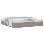 VidaXL Cadre de lit ottoman sans matelas taupe 160x200 cm tissu