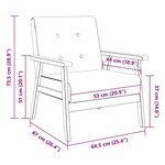 vidaXL Fauteuil gris foncé tissu