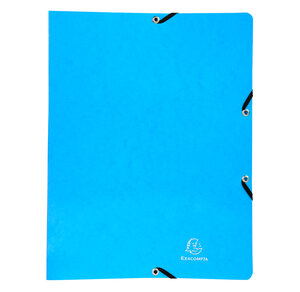Classeur à élastiques 2 anneaux 15mm Iderama - A4, bleu clair EXACOMPTA