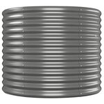 vidaXL Lit surélevé de jardin Acier enduit de poudre 512x80x68 cm gris