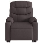 vidaXL Fauteuil inclinable électrique marron foncé tissu